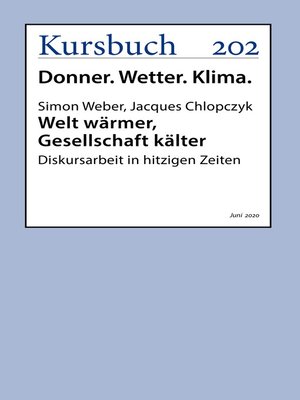 cover image of Welt wärmer, Gesellschaft kälter